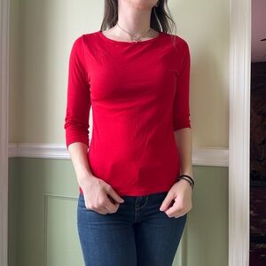 IDFY Y2K red 3/4 sleeve top